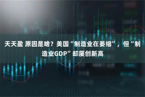 天天盈 原因是啥？美国“制造业在萎缩”，但“制造业GDP”却屡创新高